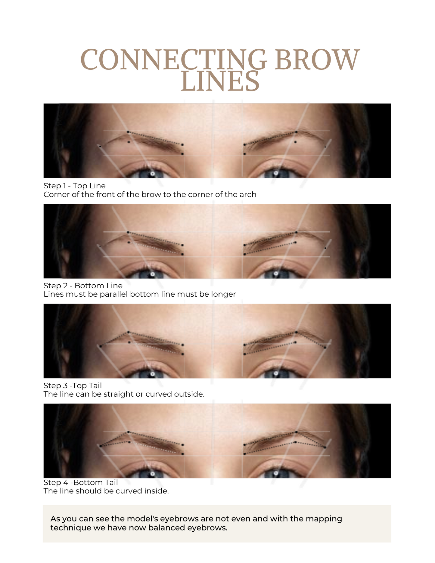 Brow Mapping Printable Practice Workbook