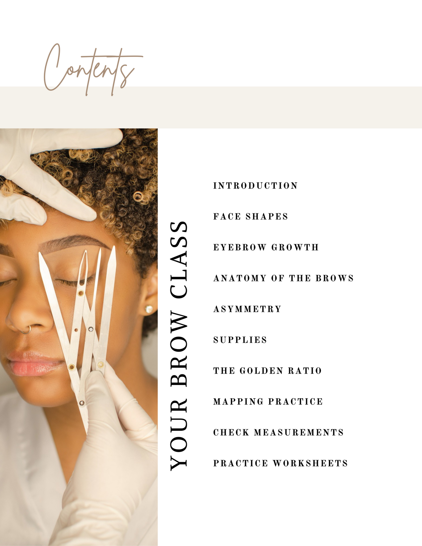 Brow Mapping Printable Practice Workbook